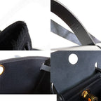 Hermes Herbag Zip 31 PM Black Gold Vache Hunter Toile Officier Retourne 2-Way — view 8