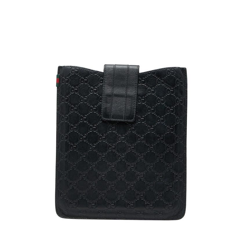 Gucci Guccissima Black Leather Phone Case