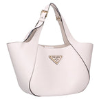 Prada 1 Bg483 Triangle Logo Plate Leather Handbag