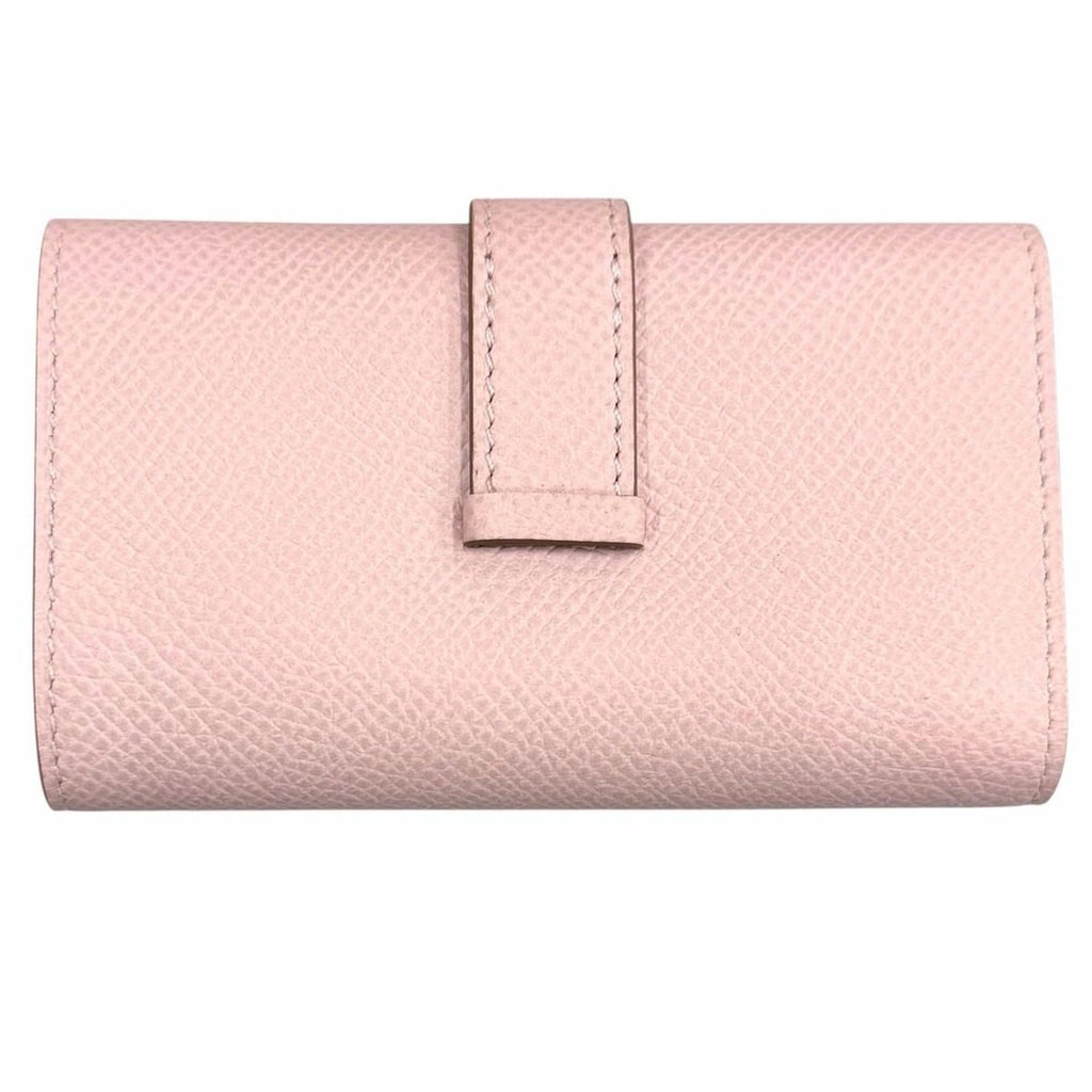 Hermes Bearn Veau Epsom Silver 4 Rows Key Case Mauve Peel Key Holder — view 3