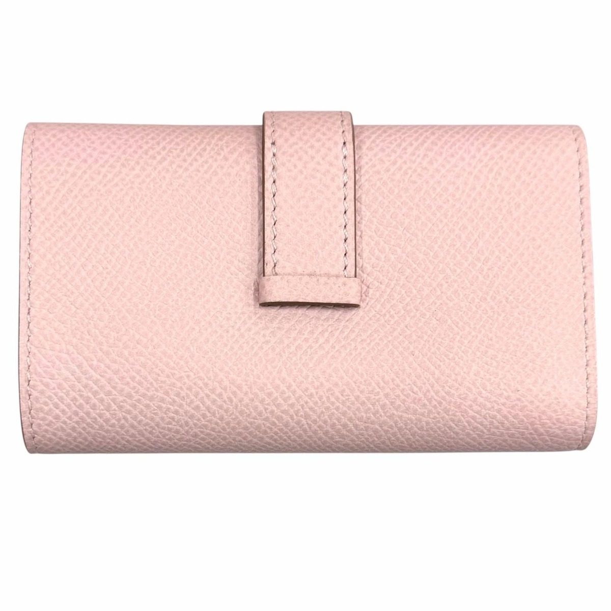Hermes Bearn Veau Epsom Silver 4 Rows Key Case Mauve Peel Key Holder — view 3