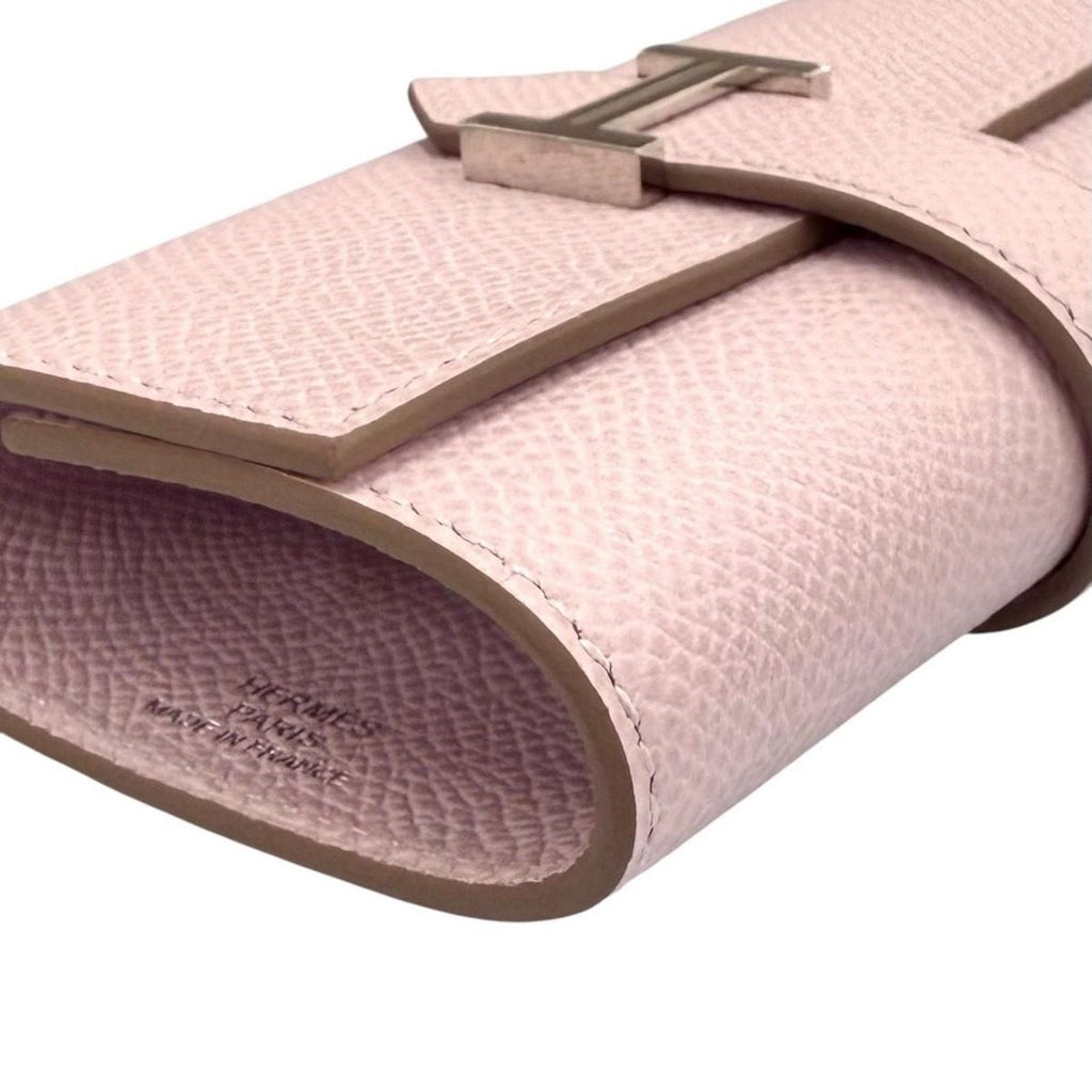 Hermes Bearn Veau Epsom Silver 4 Rows Key Case Mauve Peel Key Holder — view 5
