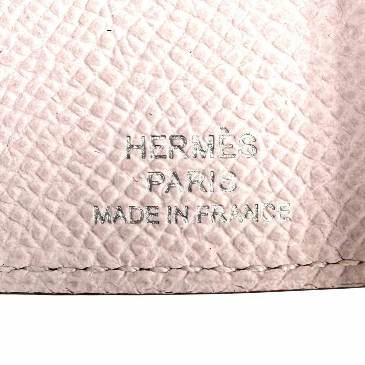 Hermes Bearn Veau Epsom Silver 4 Rows Key Case Mauve Peel Key Holder — view 9