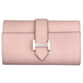 Hermes Bearn Veau Epsom Silver 4 Rows Key Case Mauve Peel Key Holder