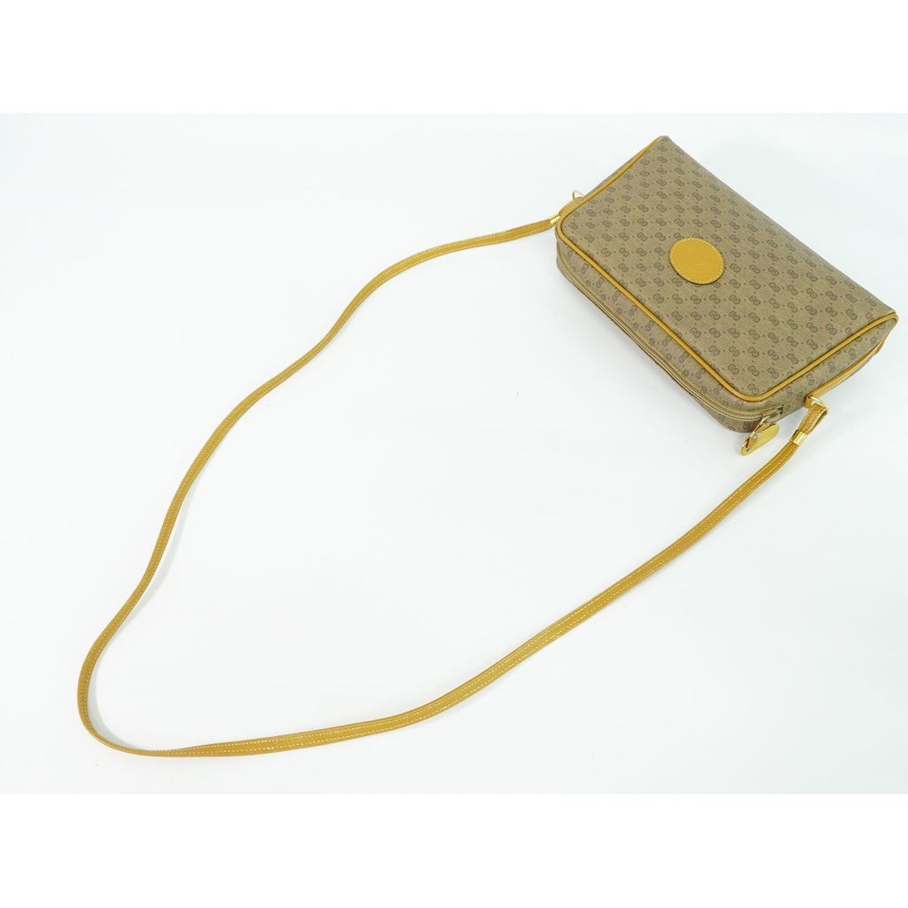 Gucci Vintage Micro GG Shoulder Bag Pochette Brown — view 4
