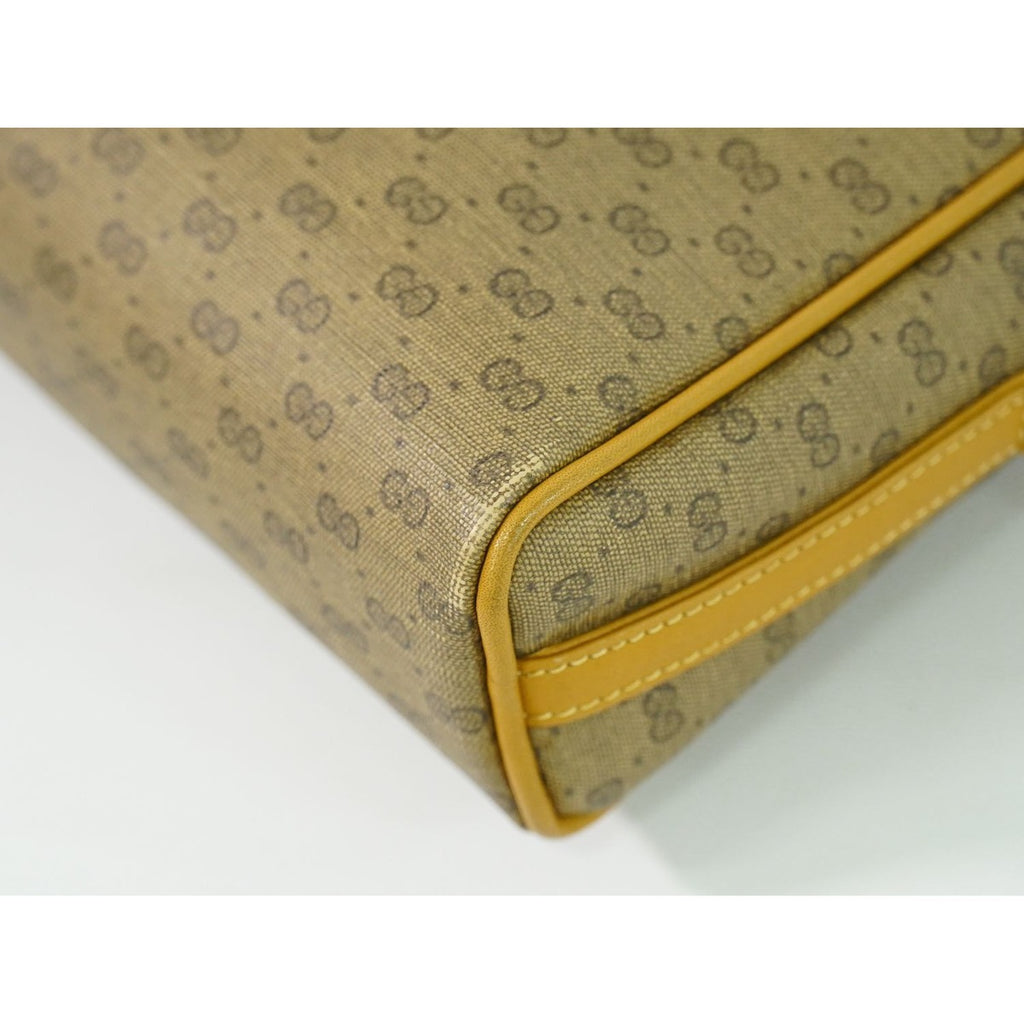 Gucci Vintage Micro GG Shoulder Bag Pochette Brown — view 7