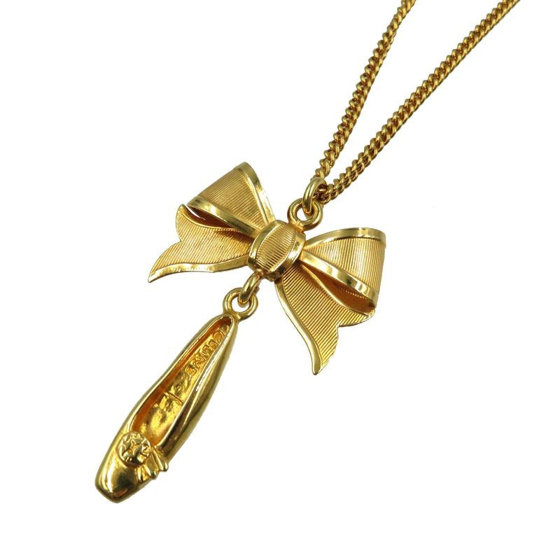 Celine Ribbon Pumps Metal Gold Necklace 0049 — view 2