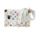 Louis Vuitton Side Trunk MM Takashi Murakami Shoulder Bag White