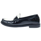 Saint Laurent Paris le Loafer Penny Slippers Patent le Shoes Black White