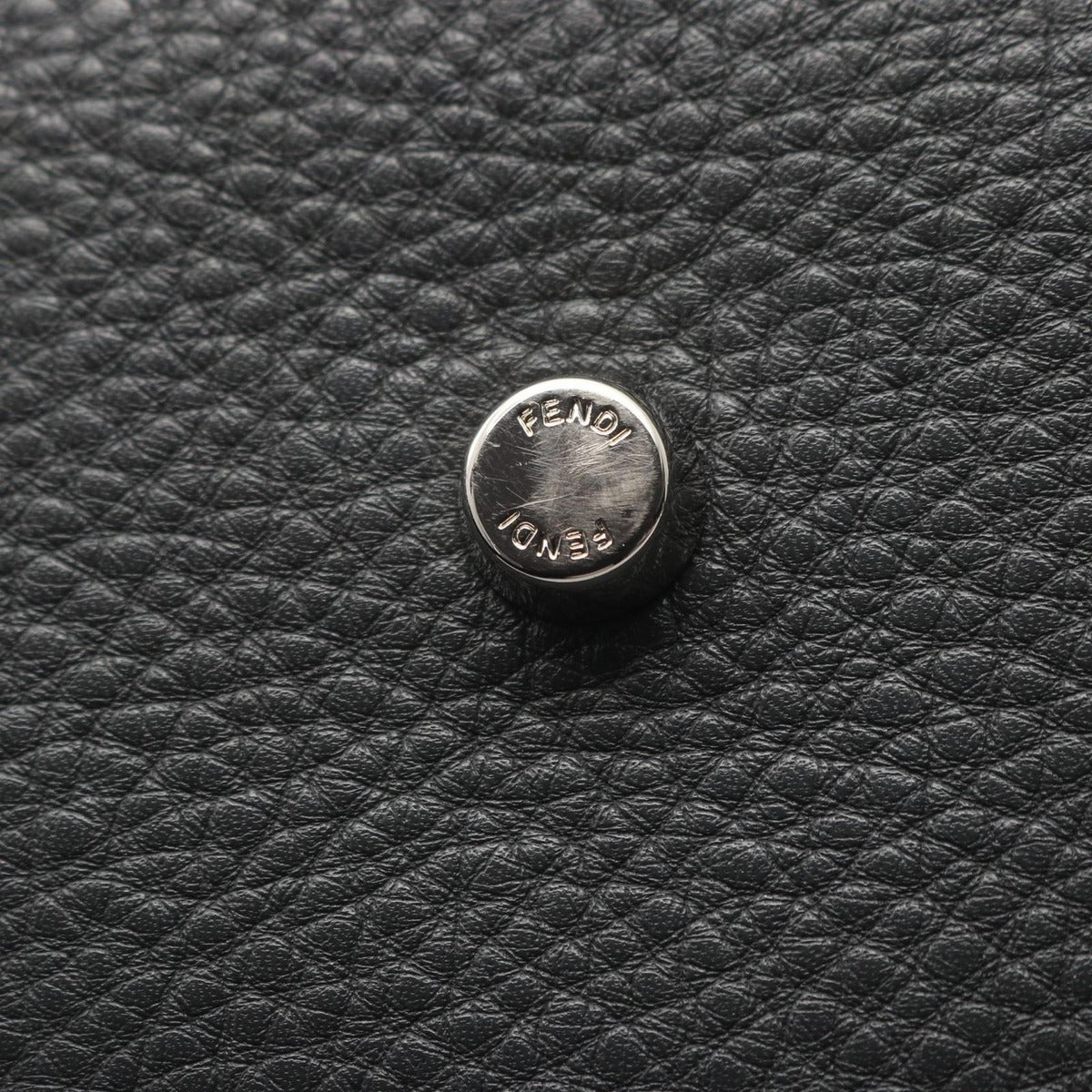 Fendi Handbag Peekaboo Regular Gray Leather Selleria — view 8