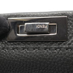 Fendi Handbag Peekaboo Regular Gray Leather Selleria — view 9