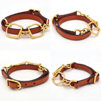 Hermes Leather Bracelet Etrier Double Tour Wrap O Stamp T2 arm Circumfere