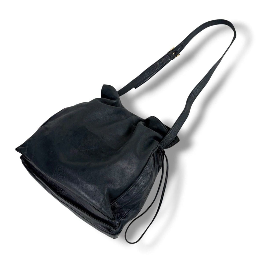 Loewe Drawstring Shoulder Bag Nappa Leather Flamenco Anagram Logo — view 2