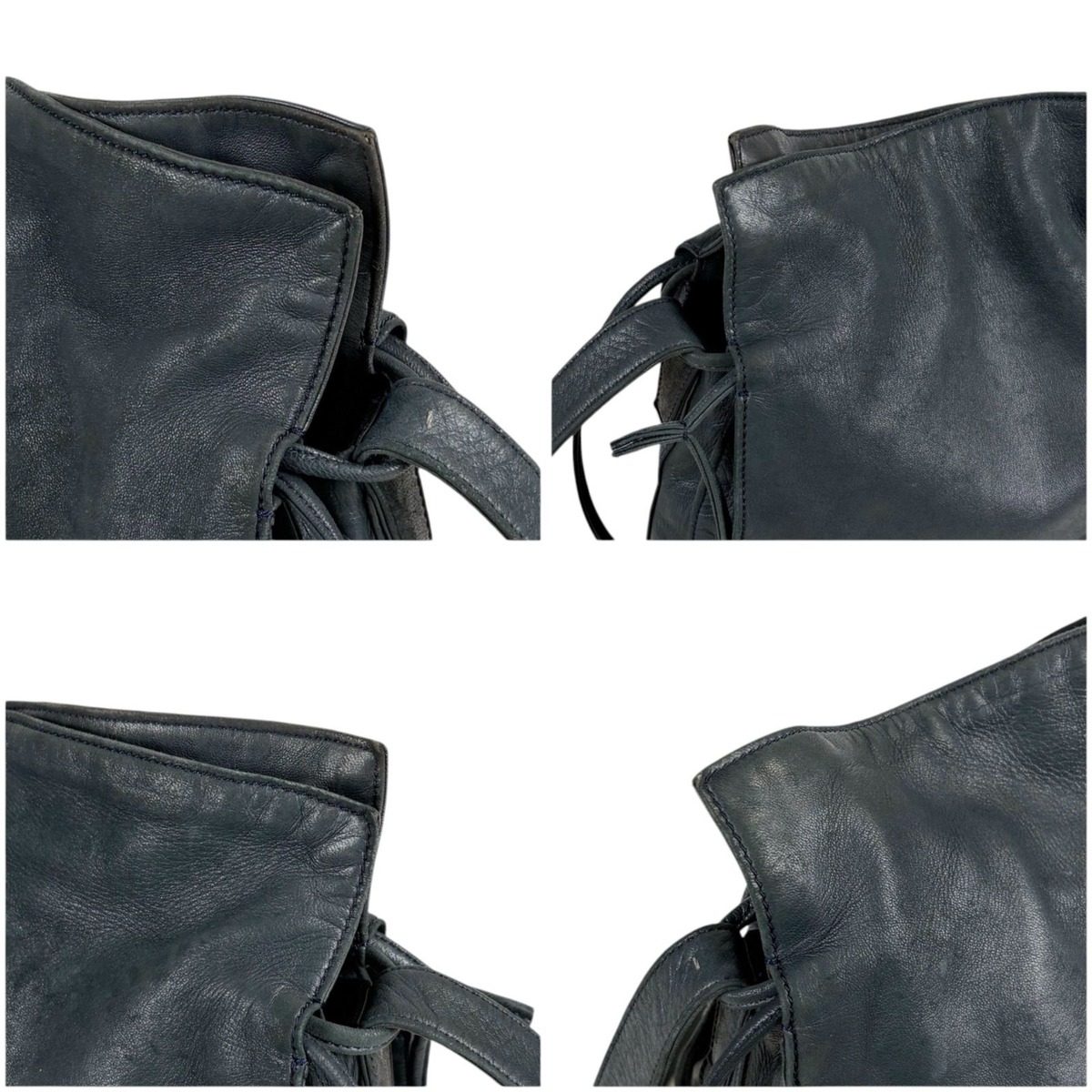 Loewe Drawstring Shoulder Bag Nappa Leather Flamenco Anagram Logo — view 6