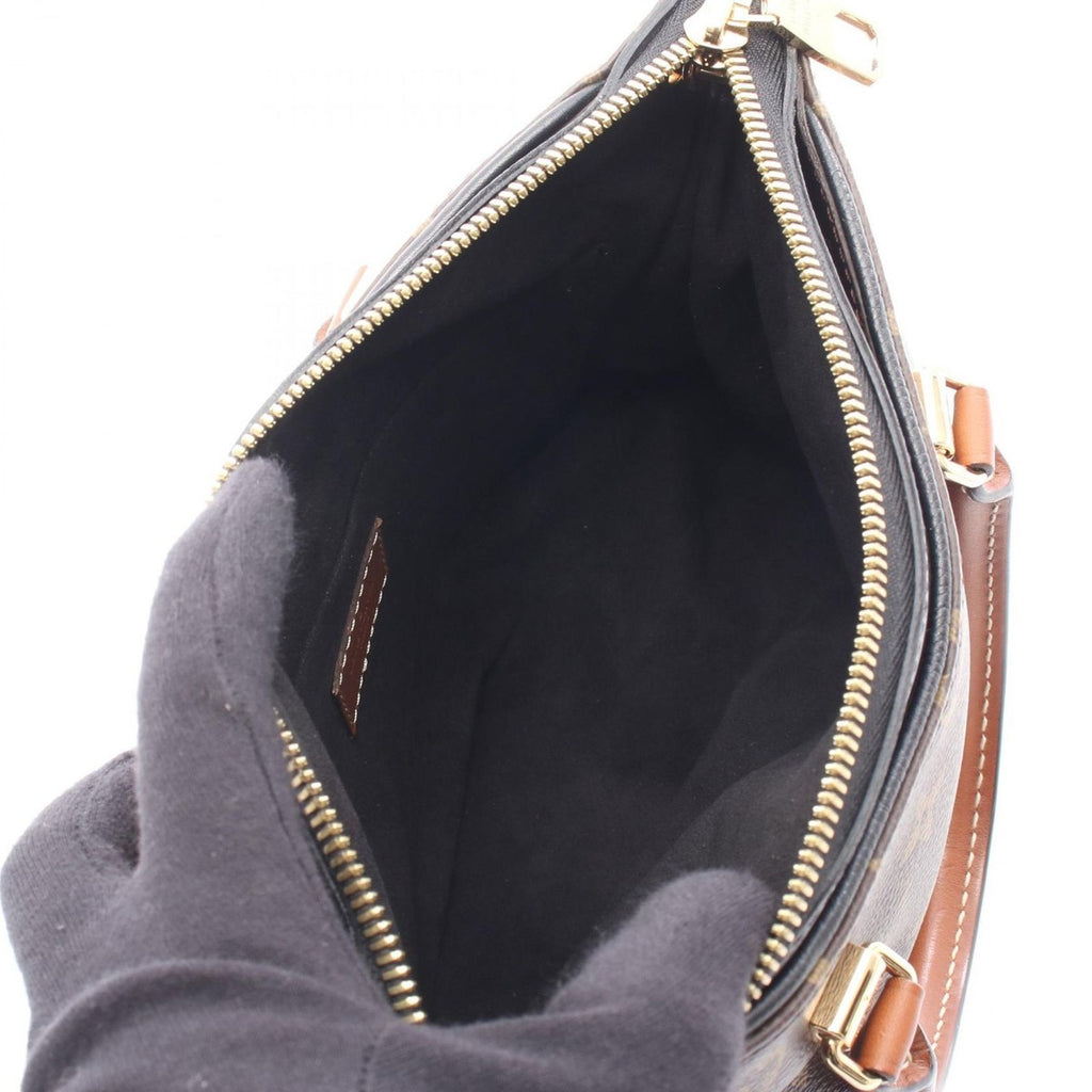 Louis Vuitton Handbag Pallas BB Noir Black Canvas Leather — view 3