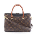 Louis Vuitton Handbag Pallas BB Noir Black Canvas Leather