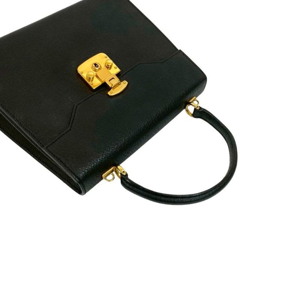 Gucci Vintage Ladylock Leather 2-Way Handbag