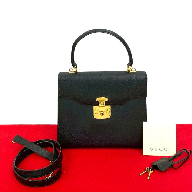 Gucci Vintage Ladylock Leather 2-Way Handbag — view 2