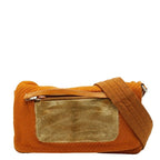 Prada One Shoulder Bag Brown Wool Haraco
