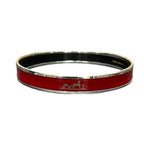 Hermes Enamel MM Cloisonne Red Bangle