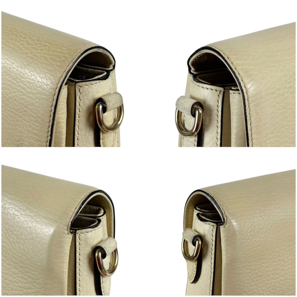 Gucci Interlocking Chain Shoulder Bag Mini Ivory Beige — view 5