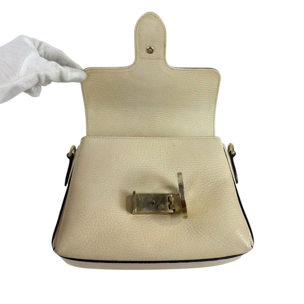 Gucci Interlocking Chain Shoulder Bag Mini Ivory Beige — view 7