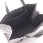 Fendi Tote FF Jacquard Black Gray Canvas Leather — view 3