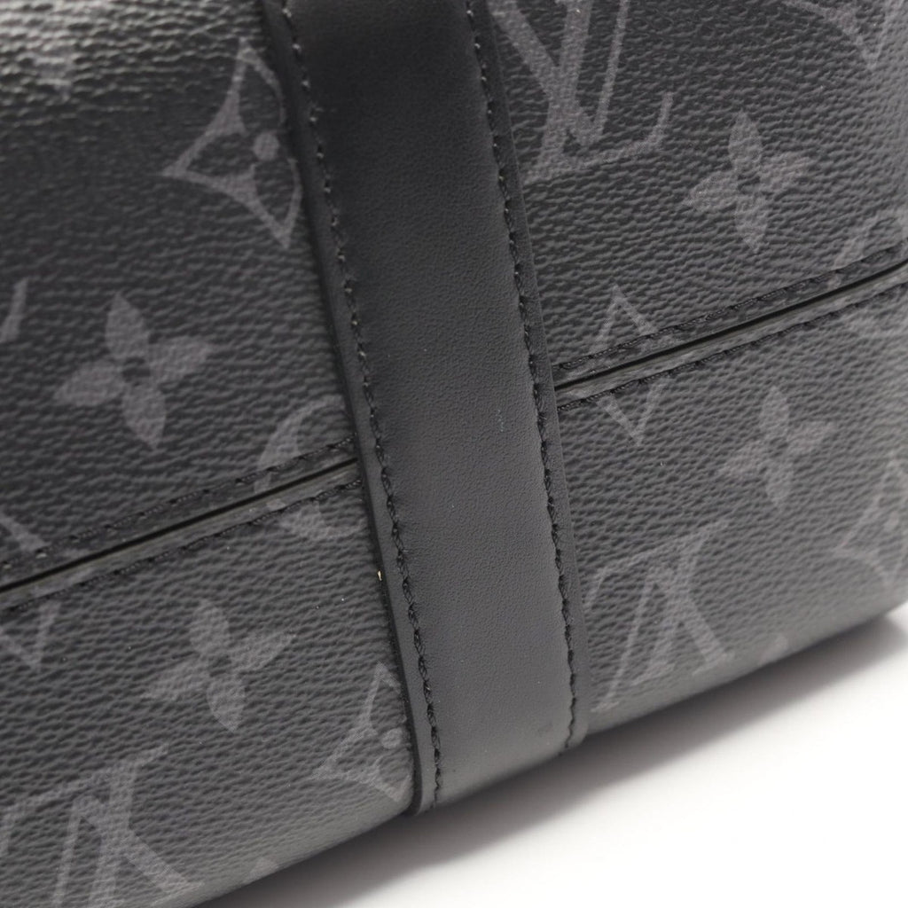 Louis Vuitton Shoulder Bag City Keepall Canvas Leather Gray Black — view 5