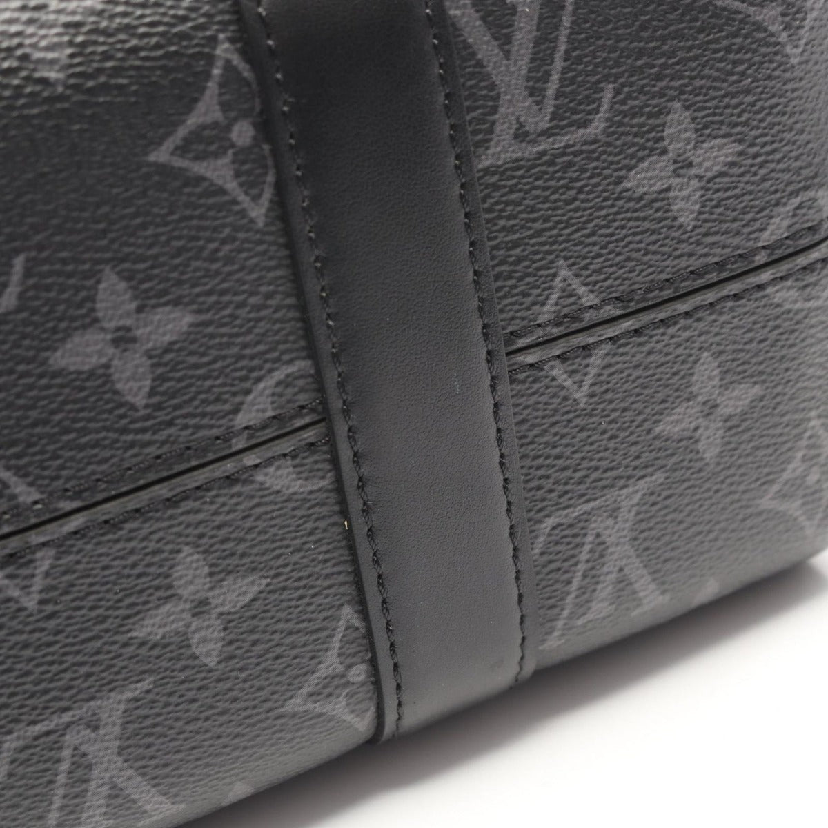 Louis Vuitton Shoulder Bag City Keepall Canvas Leather Gray Black — view 5