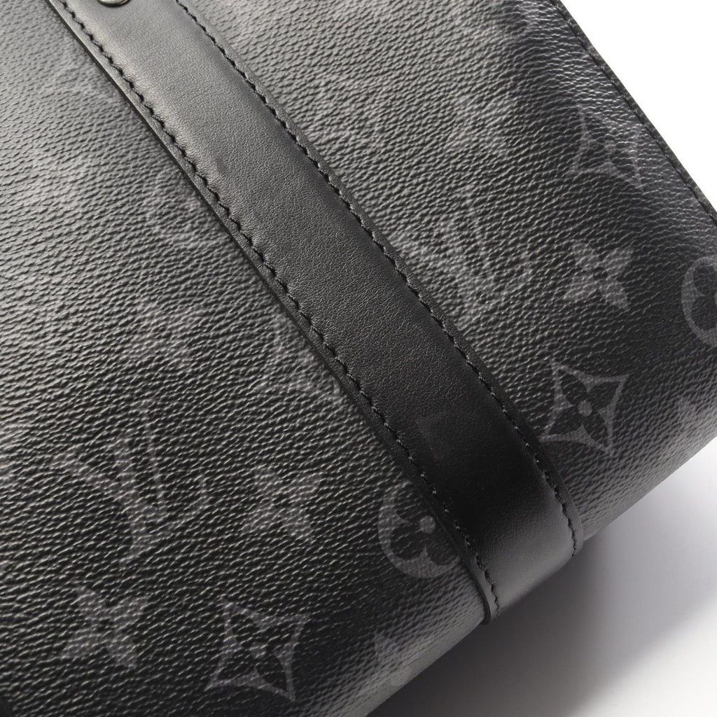 Louis Vuitton Shoulder Bag City Keepall Canvas Leather Gray Black — view 7