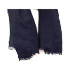 Loewe Shawl Anagram Navy 62% Wool 28% Silk 10% Cashmere — view 3