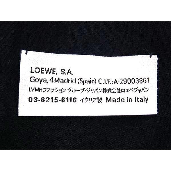 Loewe Shawl Anagram Navy 62% Wool 28% Silk 10% Cashmere — view 4