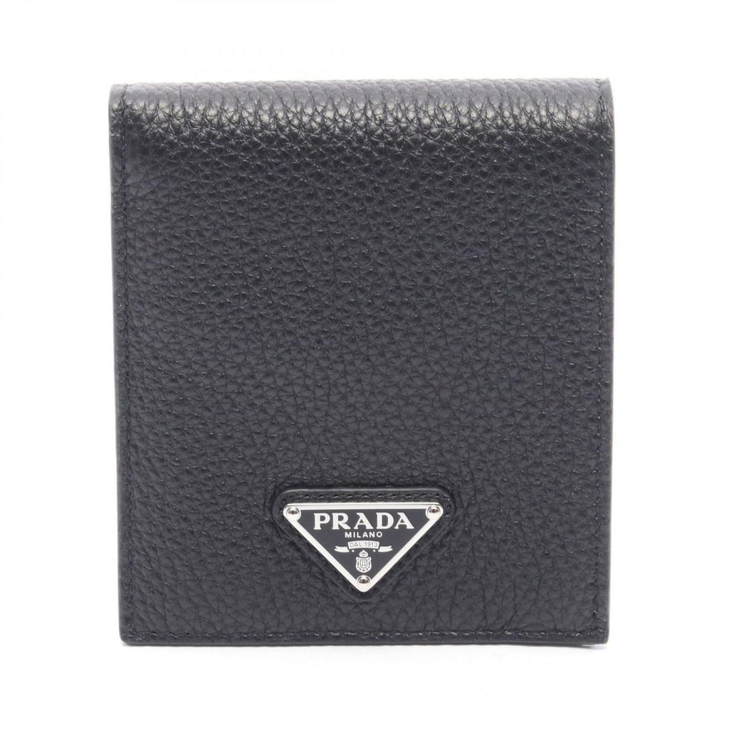 Prada Billfold Black Leather Bifold Wallet