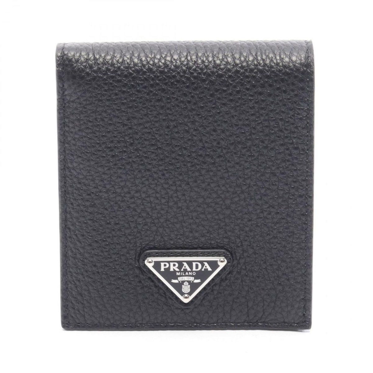 Prada Billfold Black Leather Bifold Wallet
