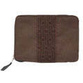 Hermes Her Line Purses PM Fold Wallet Nylon Canvas Brown