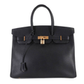 Hermes Birkin 35 Ardennes Black Hand Bag Gold Main Item: