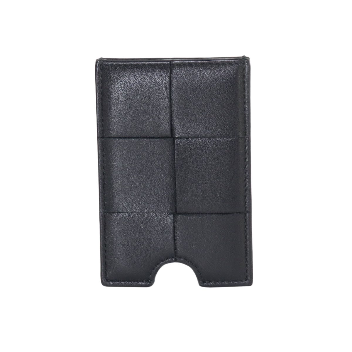 Bottega Veneta Maxi Intrecciato Card Case Leather Black
