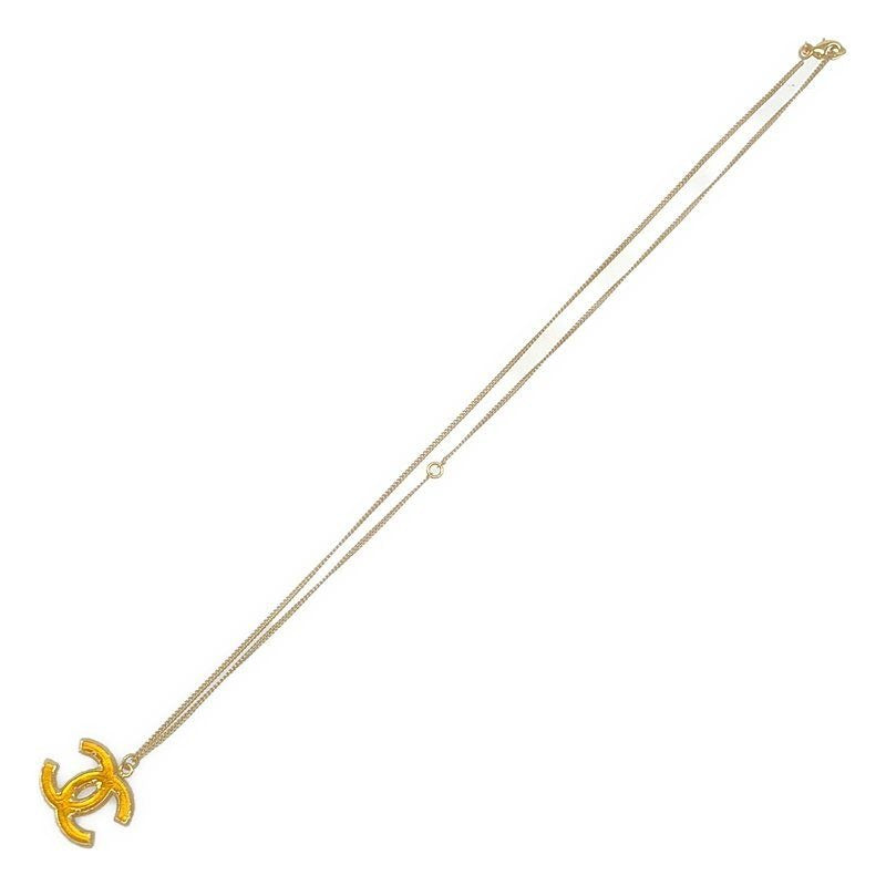 Chanel Coco Mark Chain Necklace Gold — view 2