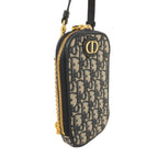 Dior Handbag Oblique 30 Montaigne Canvas Navy Gold 2-Way — view 2