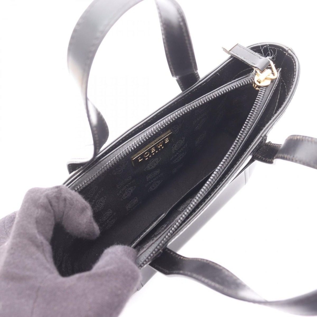 Loewe Handbag Black Leather — view 3