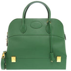 Hermes Macpherson Courchevel Vert Gold Hardware 2-Way Handbag Green