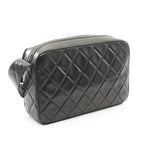 Chanel Shoulder Bag Quilted Black Lambskin Fringe — view 2