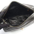 Chanel Shoulder Bag Quilted Black Lambskin Fringe — view 3