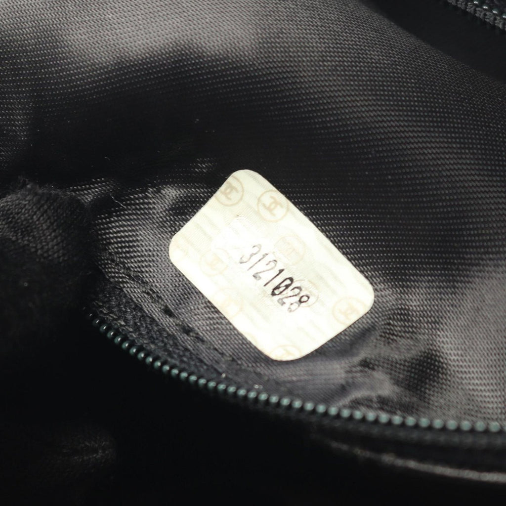 Chanel Shoulder Bag Quilted Black Lambskin Fringe — view 5
