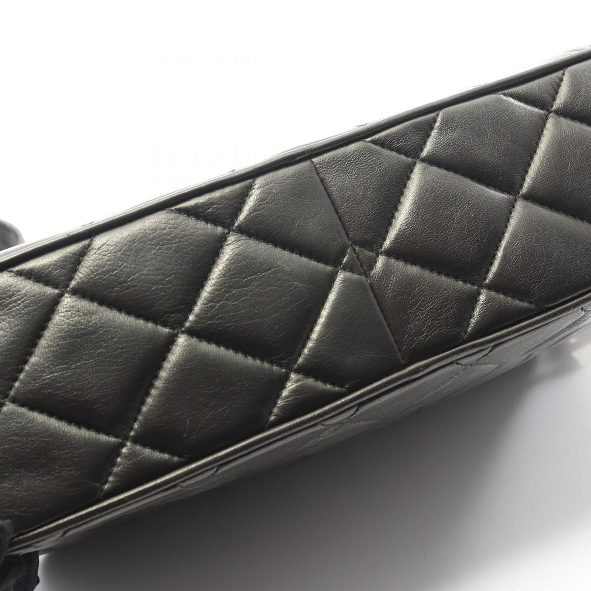 Chanel Shoulder Bag Quilted Black Lambskin Fringe — view 7