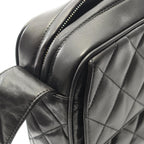Chanel Shoulder Bag Quilted Black Lambskin Fringe — view 8