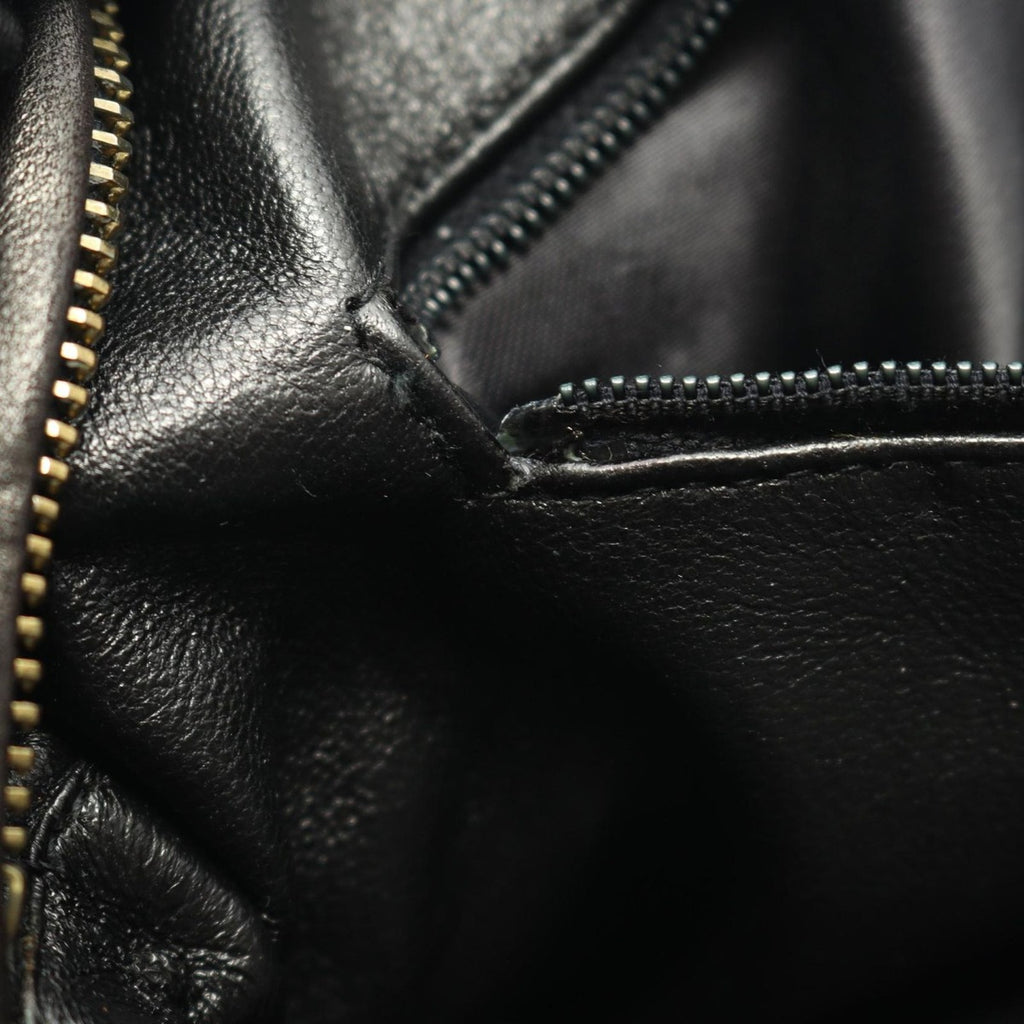 Chanel Shoulder Bag Quilted Black Lambskin Fringe — view 9