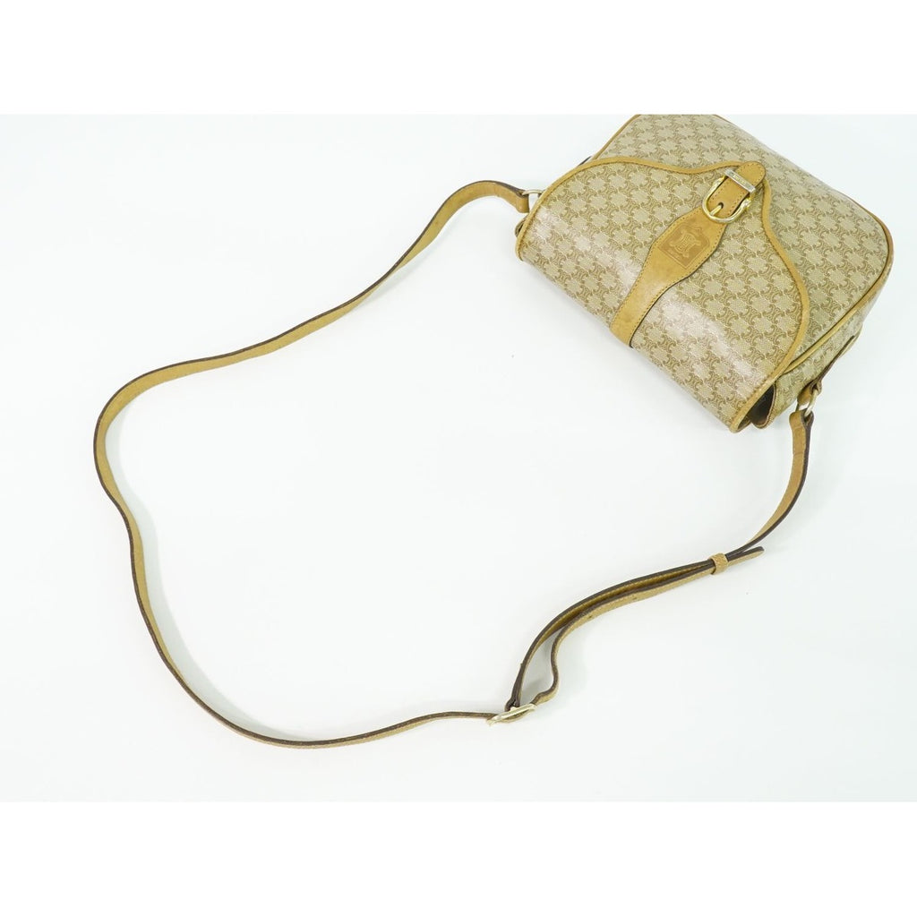 Celine Macadam Shoulder Bag Pochette Beige Outside — view 4