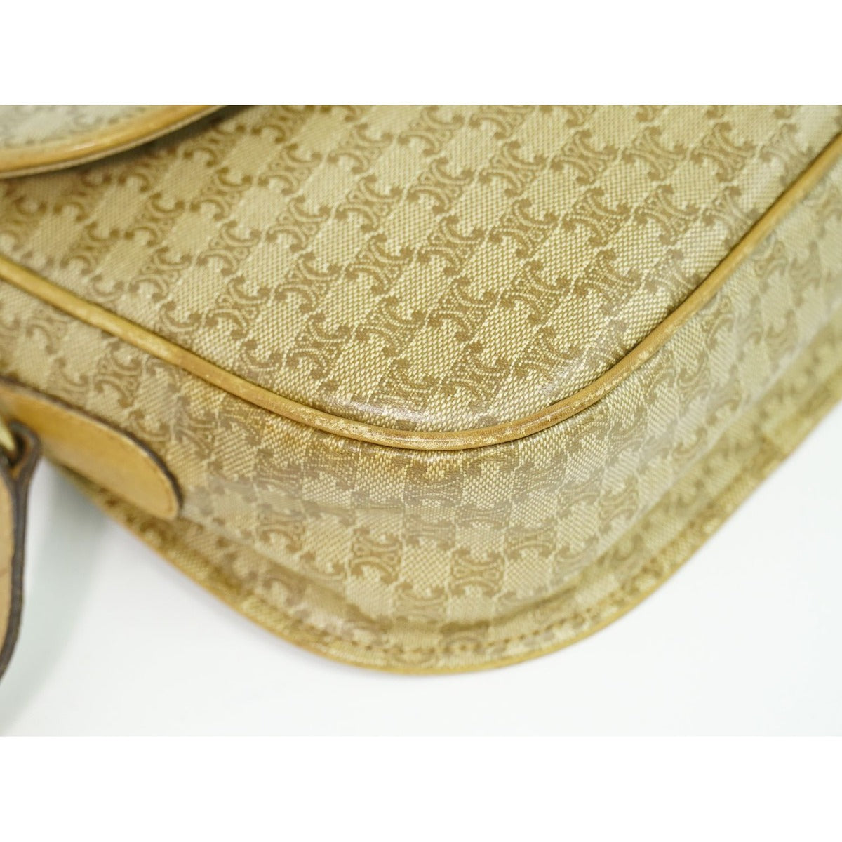 Celine Macadam Shoulder Bag Pochette Beige Outside — view 7