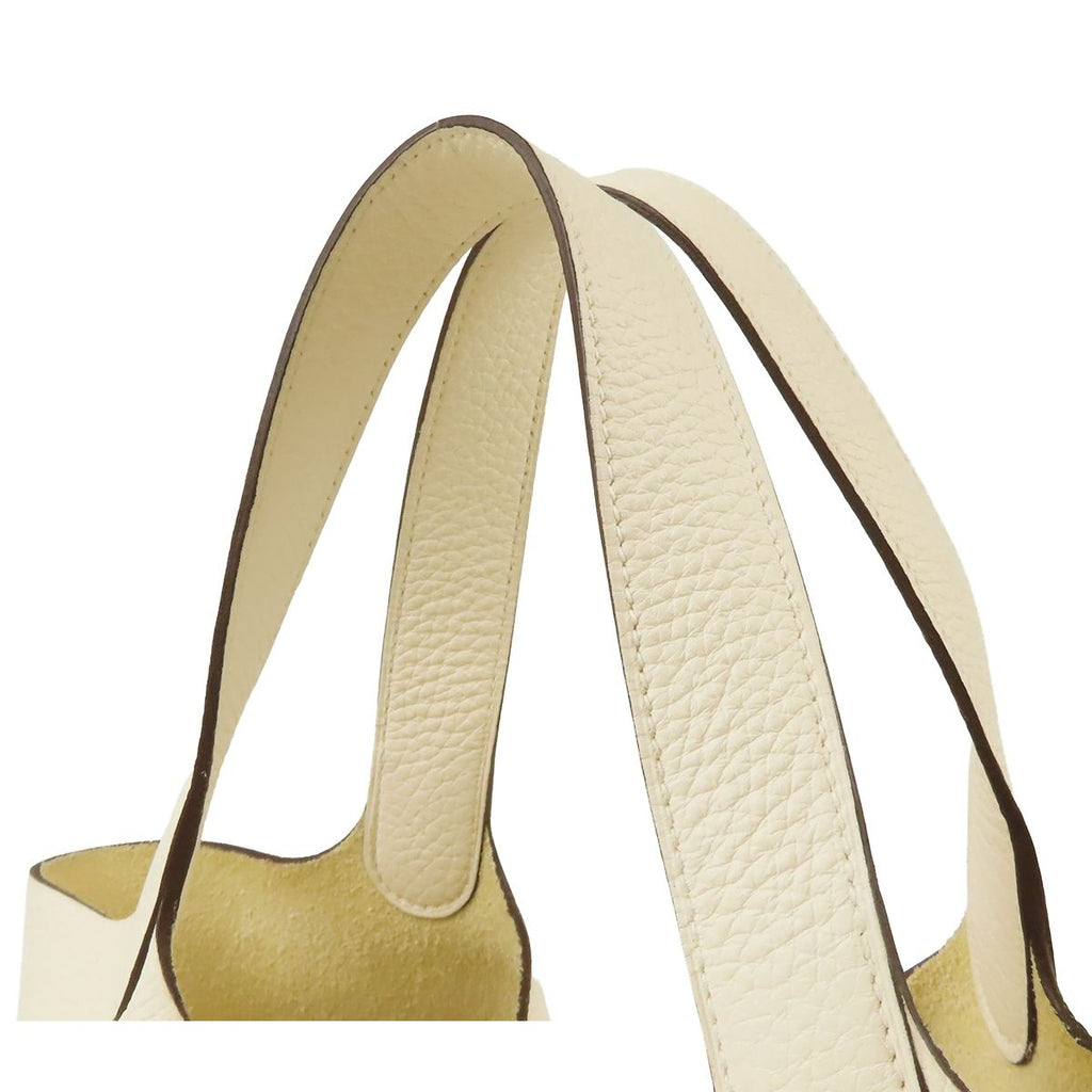 Hermes Picotin Lock MM Nata Silver Taurillon Handbag — view 5